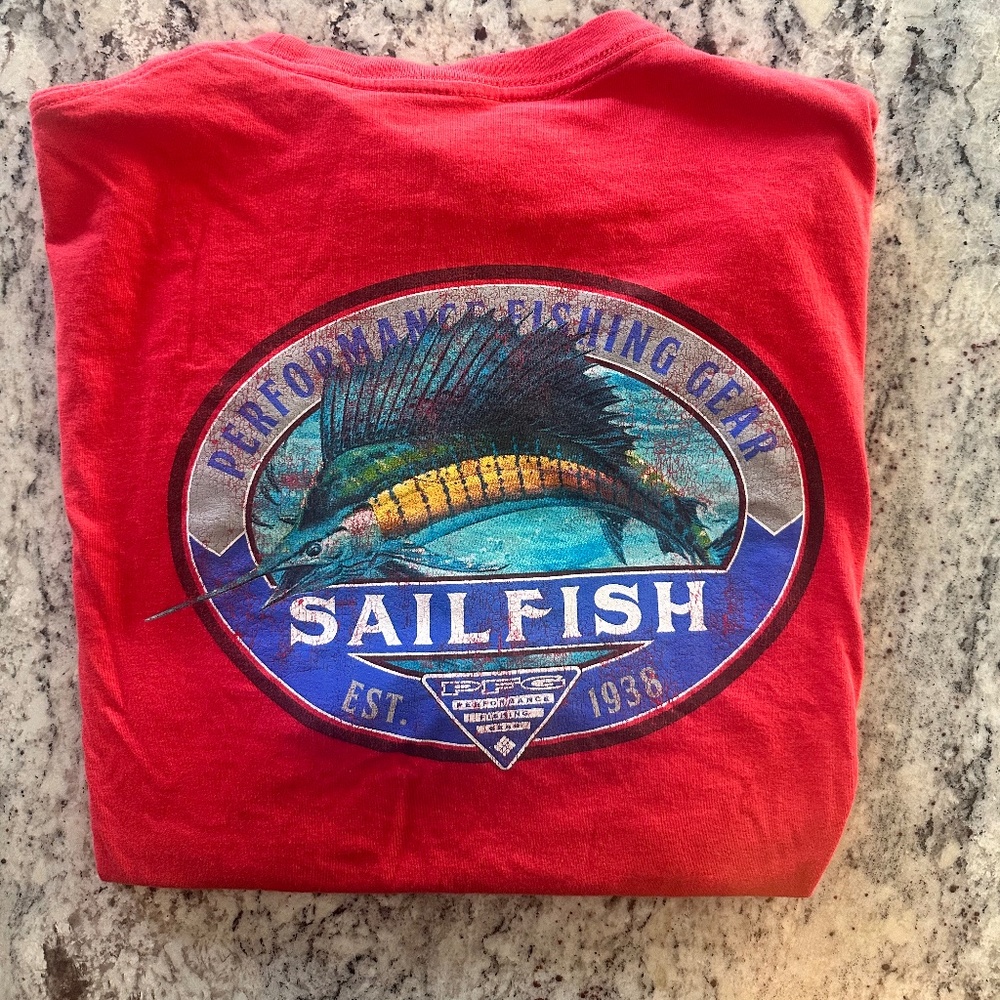 Columbia Short Sleeve Red Tee Shirt Size 2XL
